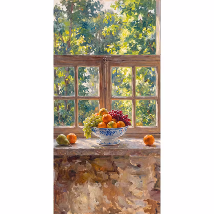 Behang - Fruit - Vensterbank - Natuur — 2