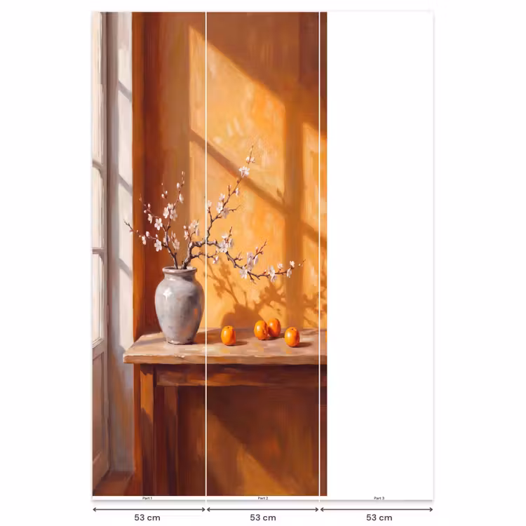 Behang - Witte bloemen - Stilleven — 6