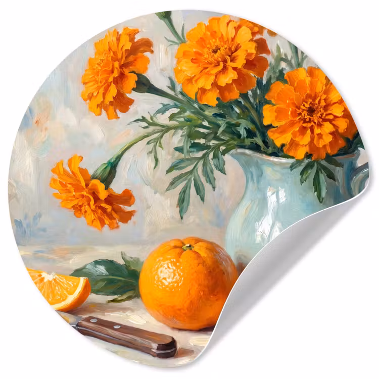 Behangcirkel - Eten - Oranje - Kunst — 1