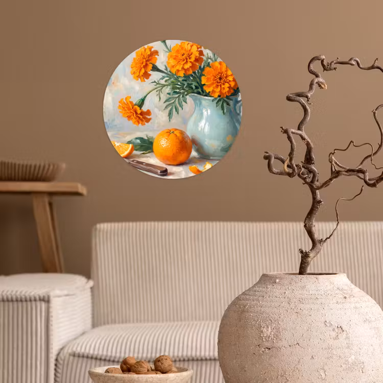 Behangcirkel - Eten - Oranje - Kunst — 2