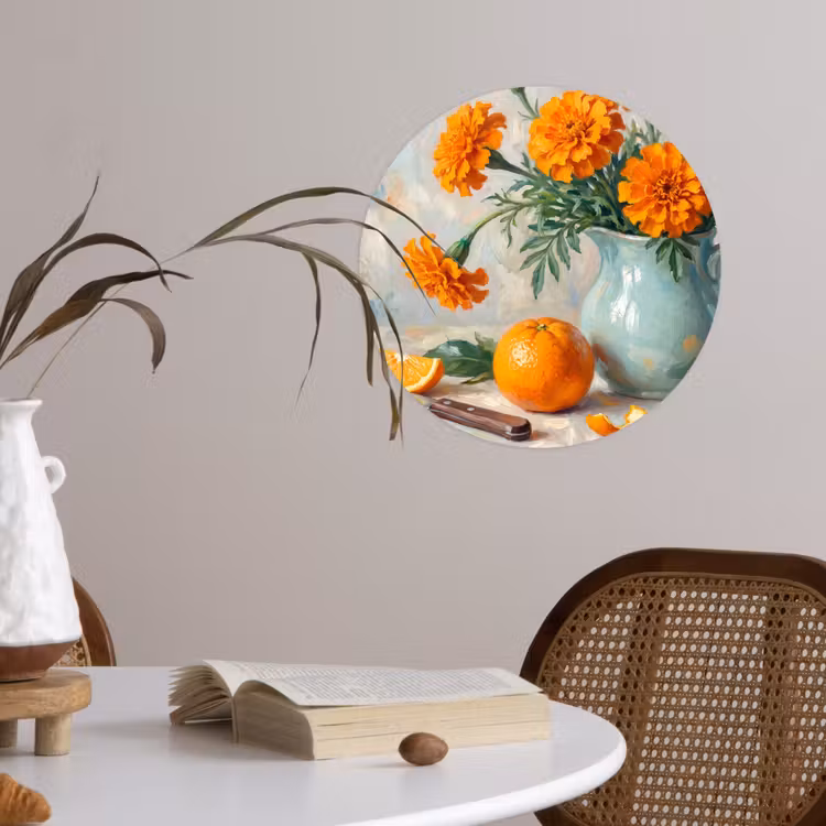 Behangcirkel - Eten - Oranje - Kunst — 4