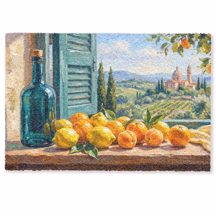 Deurmat - Fles - Fruit - Stilleven — 1