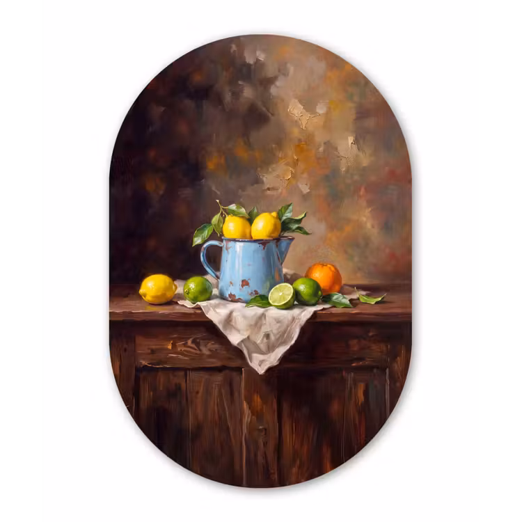 Muurovaal aluminium - Eten - Stilleven - Klassiek — 1