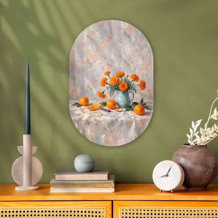 Muurovaal - Kunststof - Eten - Oranje - Kunst — 2