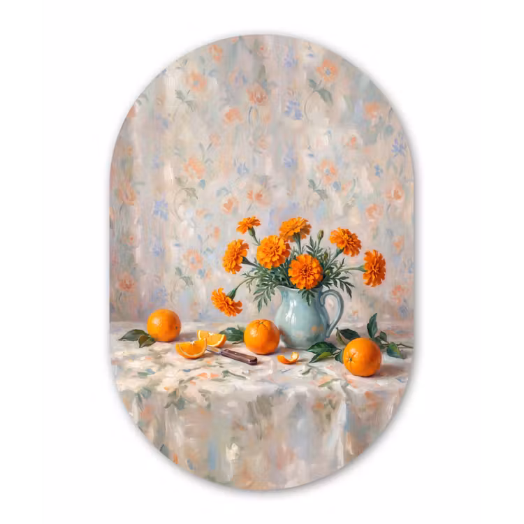 Muurovaal - Kunststof - Eten - Oranje - Kunst — 3