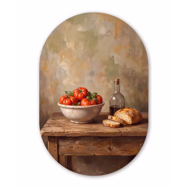 Muurovaal - Kunststof - Tomaten - Kom - Eten — 3