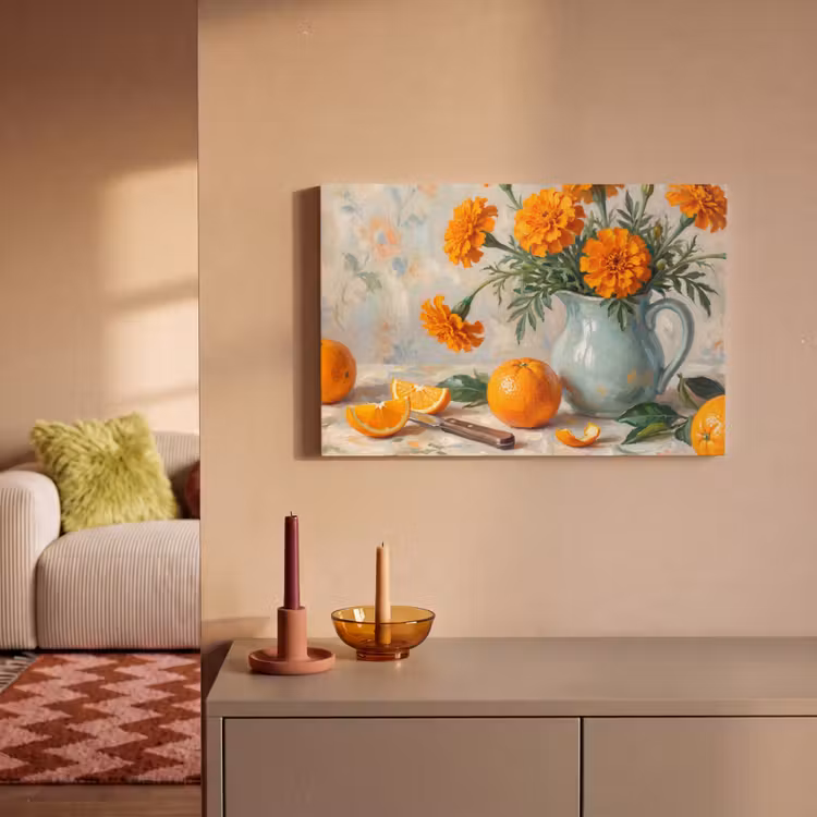 Canvas schilderij - Eten - Oranje - Kunst — 1