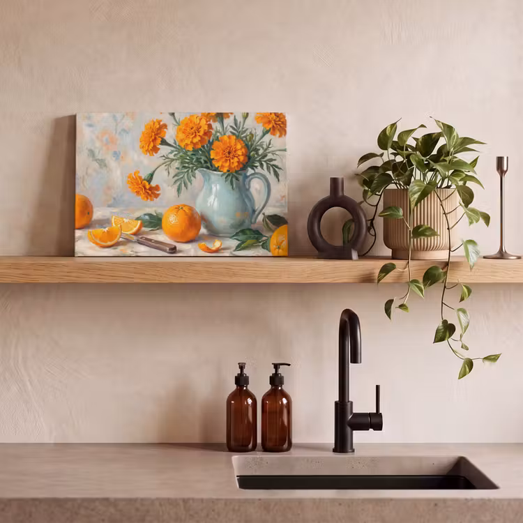Canvas schilderij - Eten - Oranje - Kunst — 3