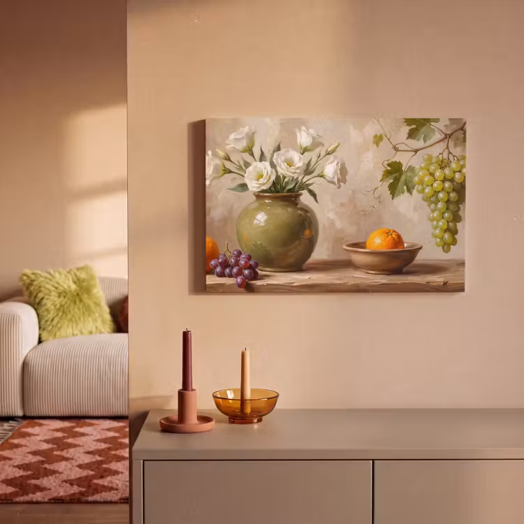 Canvas schilderij - Bloemen - Fruit - Stilleven — 1