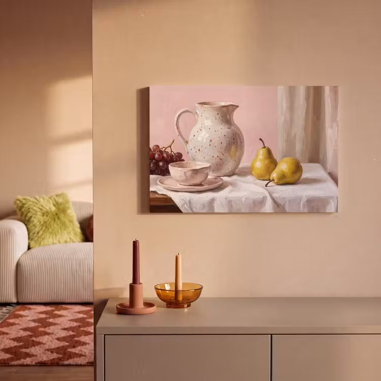 Canvas schilderij - Stilleven - Fruit - Roze — 1