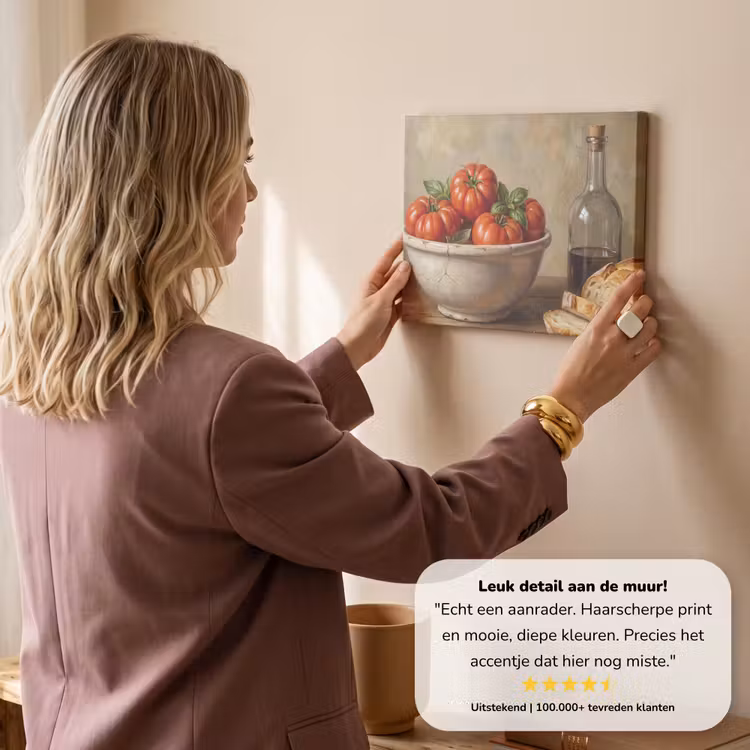 Canvas schilderij - Tomaten - Kom - Eten — 2