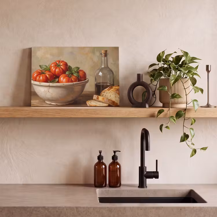 Canvas schilderij - Tomaten - Kom - Eten — 3
