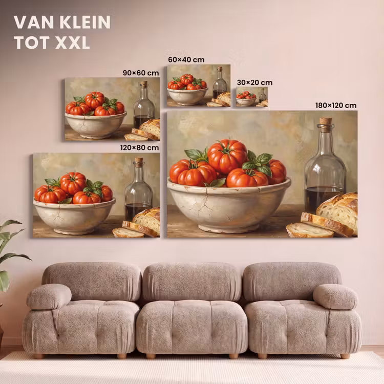 Canvas schilderij - Tomaten - Kom - Eten — 7