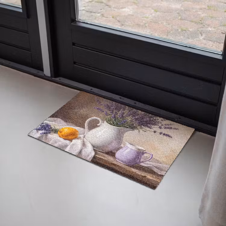 Deurmat - Bloemen - Stilleven - Paars — 2