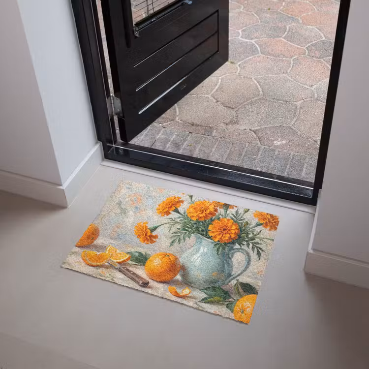 Deurmat - Eten - Oranje - Kunst — 4