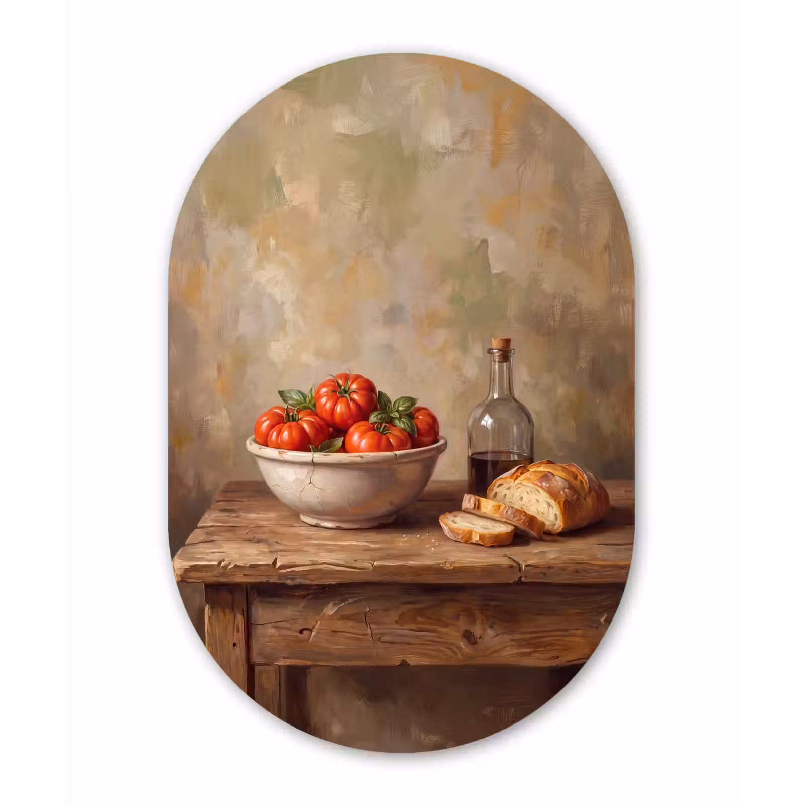 Muurovaal - Glas - Tomaten - Kom - Eten — 1