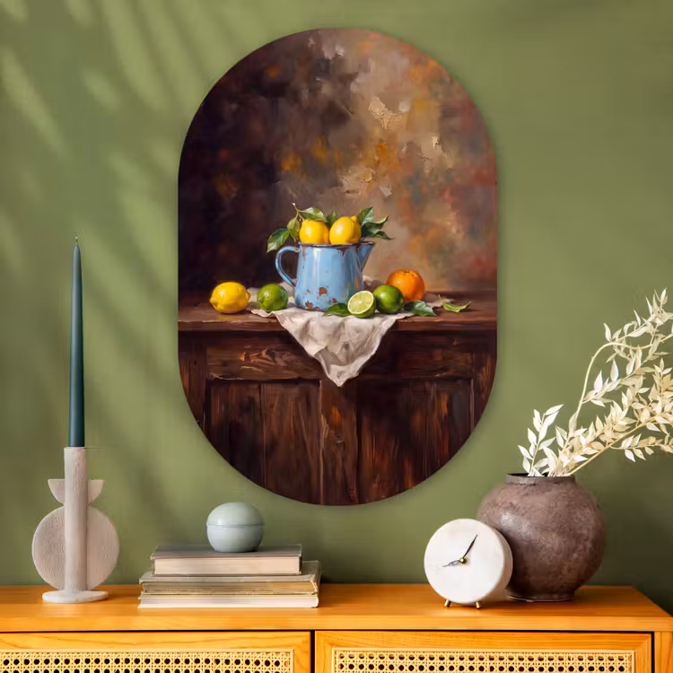 Muurovaal - Glas - Eten - Stilleven - Klassiek — 2