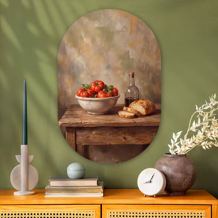 Muurovaal - Glas - Tomaten - Kom - Eten — 2