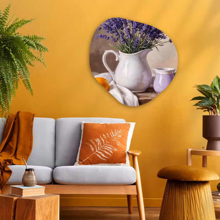 Organisch schilderij - Glas - Bloemen - Stilleven - Paars — 3