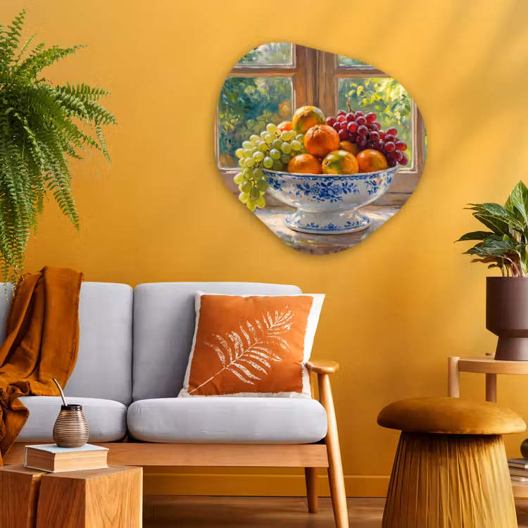 Organisch schilderij - Glas - Fruit - Vensterbank - Natuur — 3