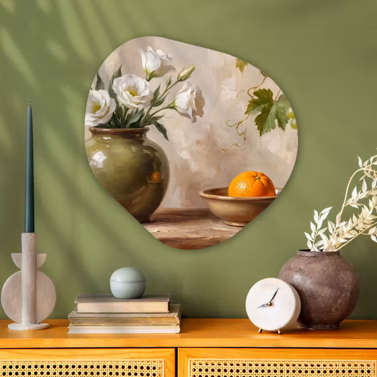 Organisch schilderij - Glas - Bloemen - Fruit - Stilleven — 2