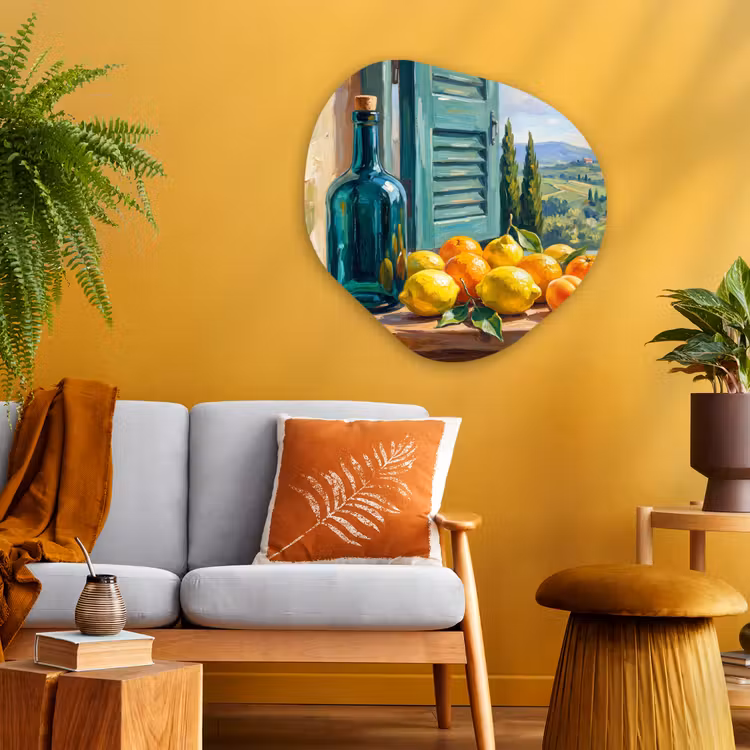 Organisch schilderij - Glas - Fles - Fruit - Stilleven — 3