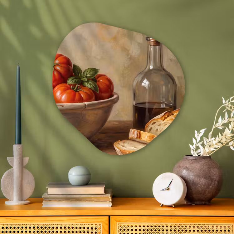 Organisch schilderij - Glas - Tomaten - Kom - Eten — 2