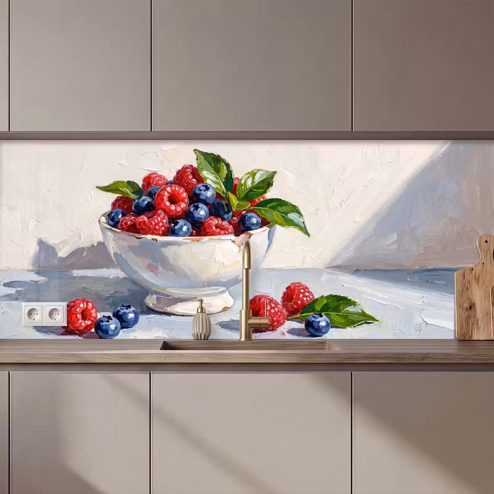 Keuken achterwand - Bessen - Kom - Eten — 1