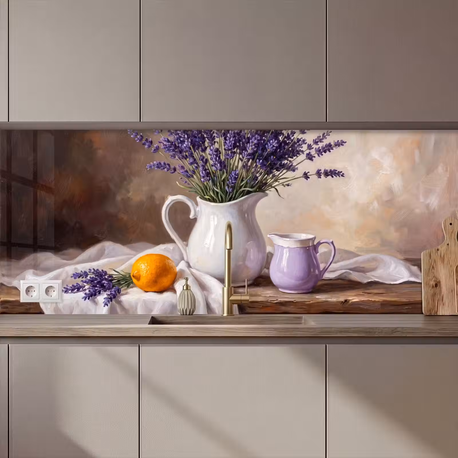 Keuken achterwand - Bloemen - Stilleven - Paars — 1