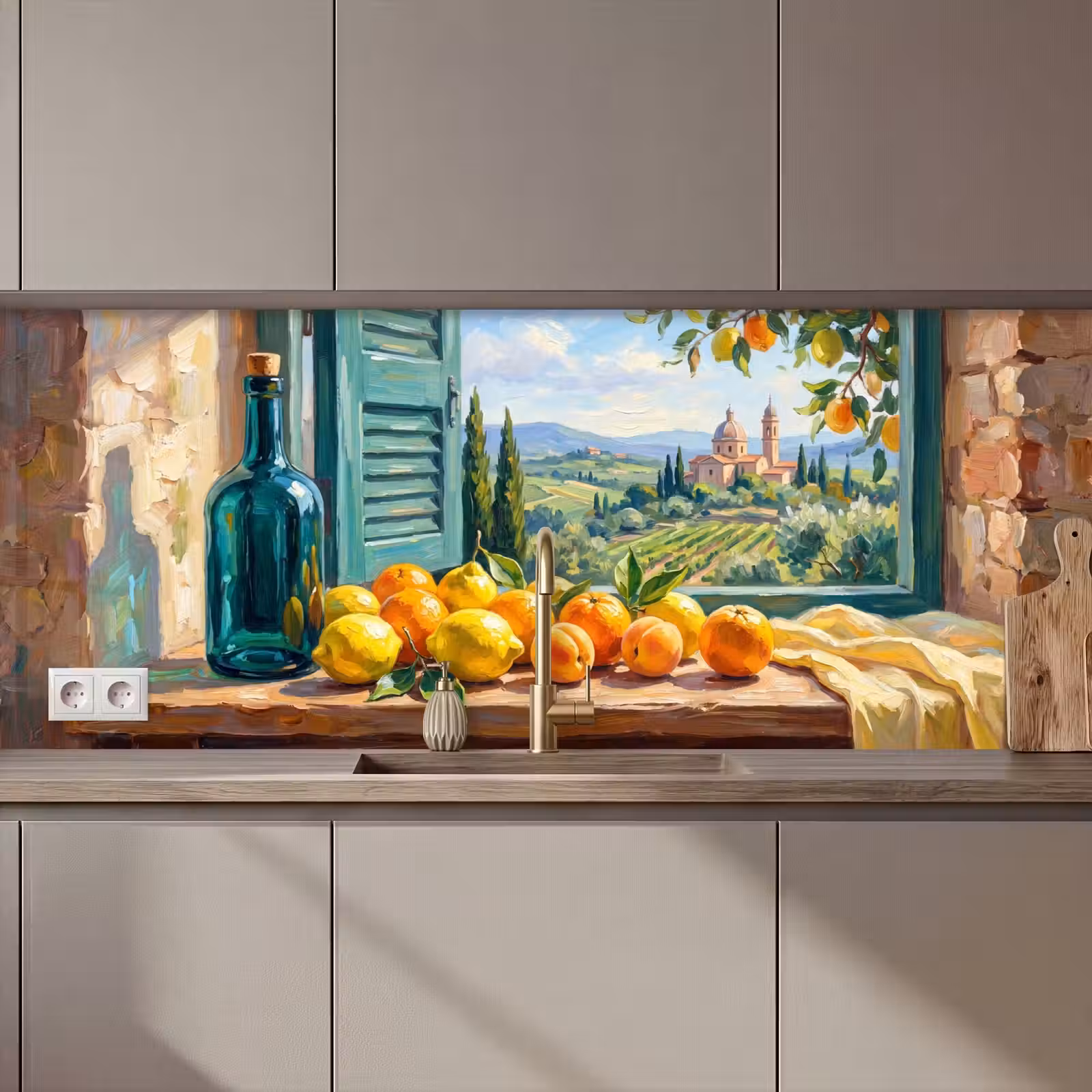 Keuken achterwand - Fles - Fruit - Stilleven — 1