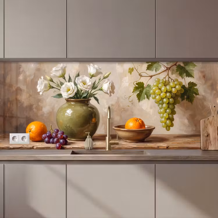 Keuken achterwand - Bloemen - Fruit - Stilleven — 1