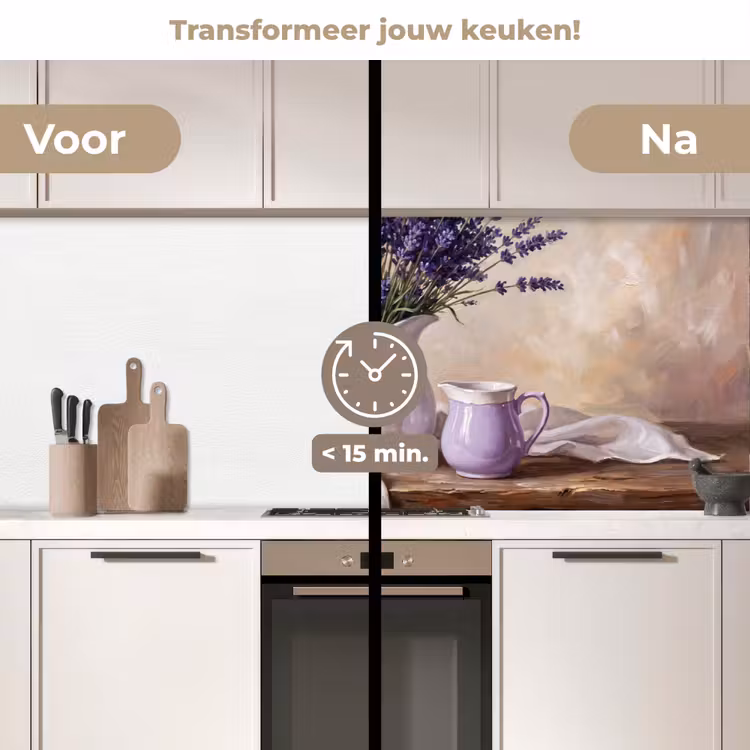 Keuken achterwand - Bloemen - Stilleven - Paars — 2