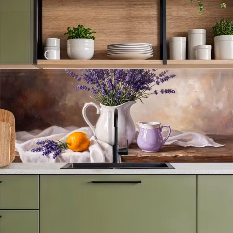 Keuken achterwand - Bloemen - Stilleven - Paars — 5