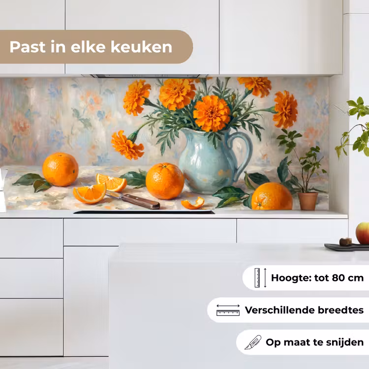Keuken achterwand - Eten - Oranje - Kunst — 4
