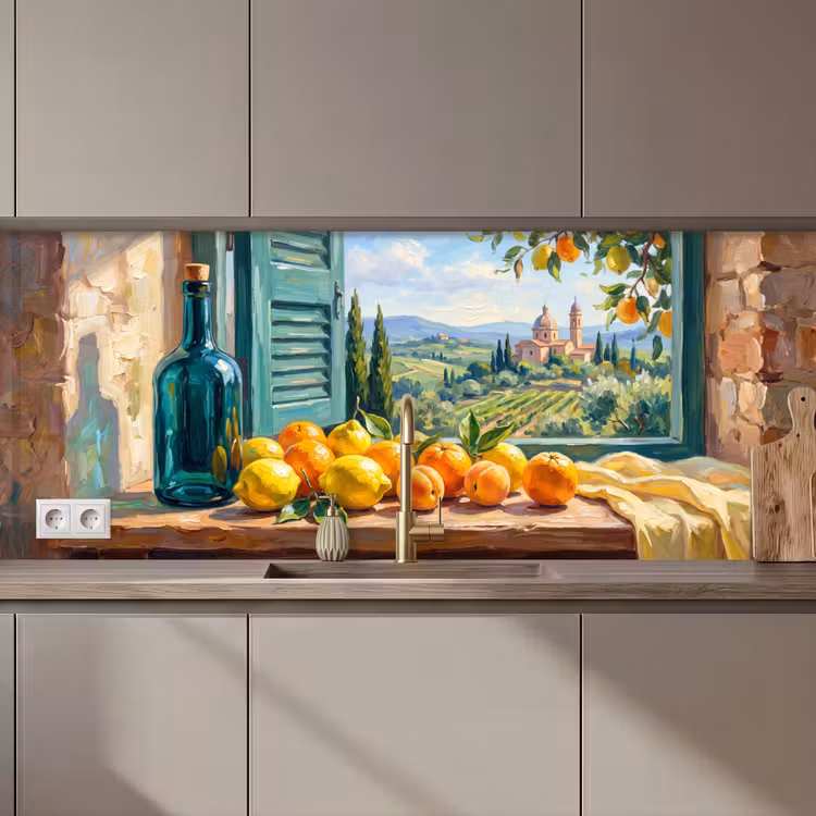 Keuken achterwand - Fles - Fruit - Stilleven — 1