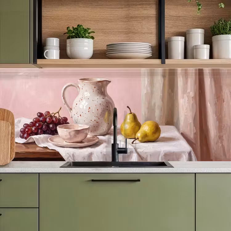 Keuken achterwand - Stilleven - Fruit - Roze — 5