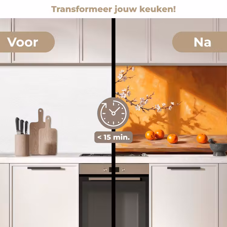 Keuken achterwand - Witte bloemen - Stilleven — 2