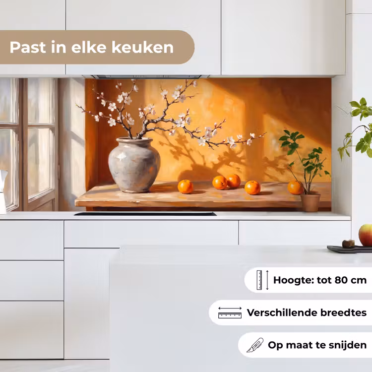 Keuken achterwand - Witte bloemen - Stilleven — 4