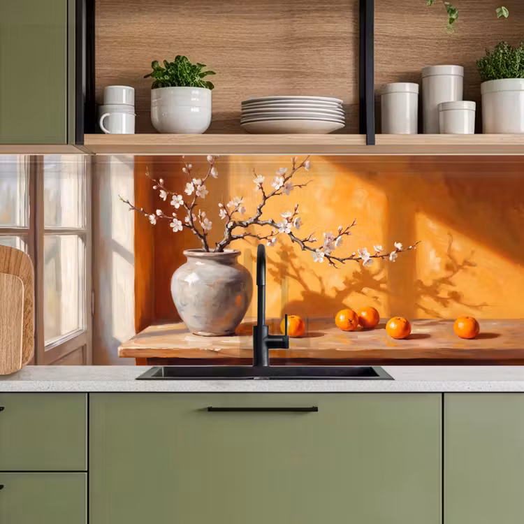 Keuken achterwand - Witte bloemen - Stilleven — 5