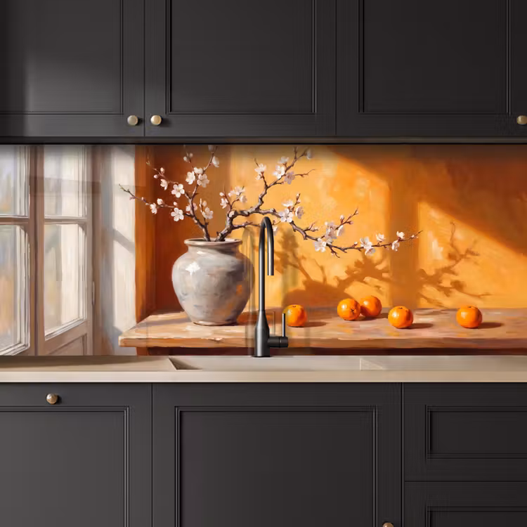 Keuken achterwand - Witte bloemen - Stilleven — 6