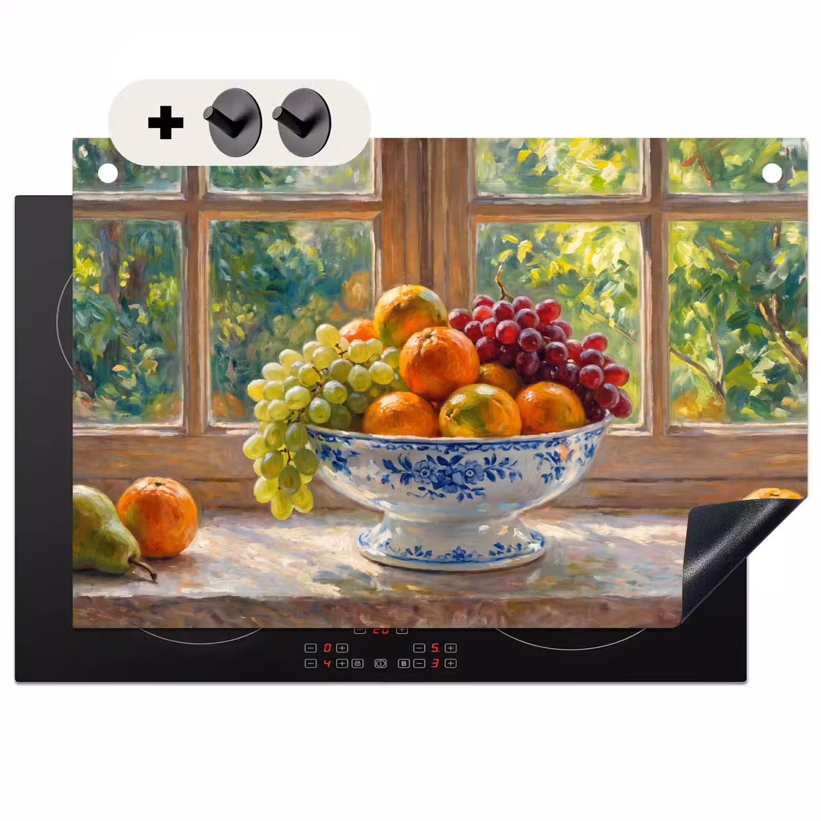 Inductie beschermer en spatscherm (2in1) - Fruit - Vensterbank - Natuur — 1