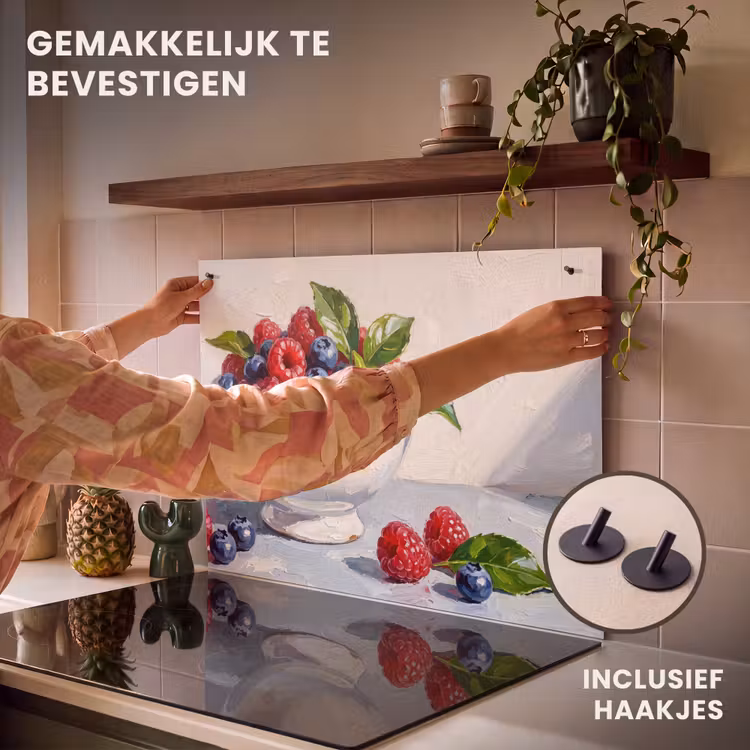 Inductie beschermer en spatscherm (2in1) - Bessen - Kom - Eten — 7