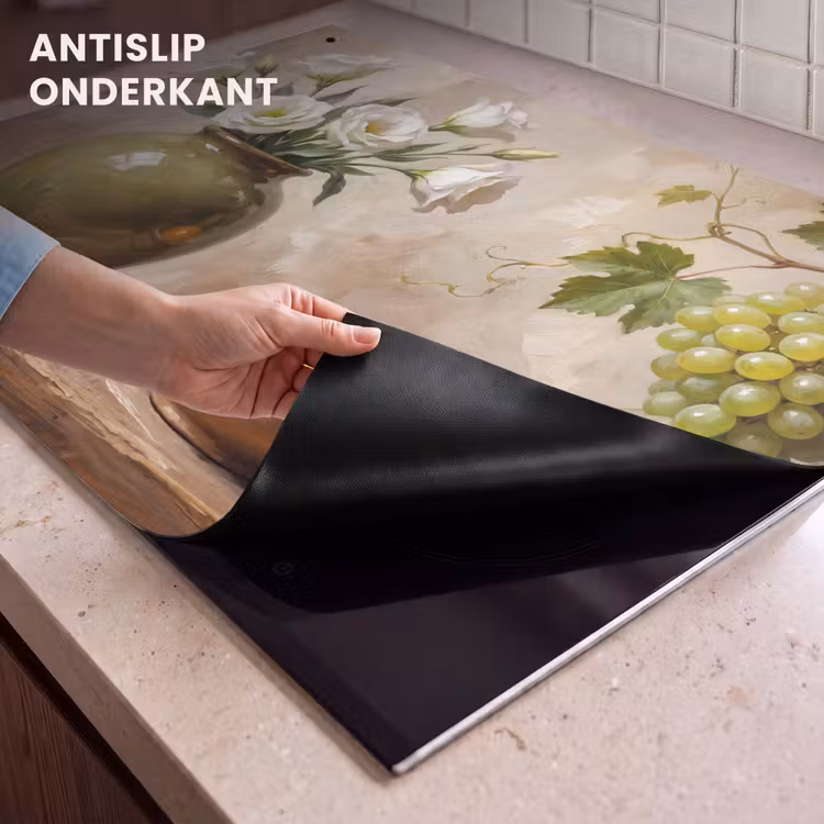 Inductie beschermer en spatscherm (2in1) - Bloemen - Fruit - Stilleven — 4