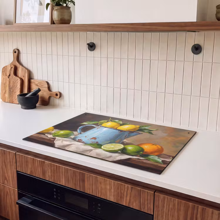 Inductie beschermer en spatscherm (2in1) - Eten - Stilleven - Klassiek — 3