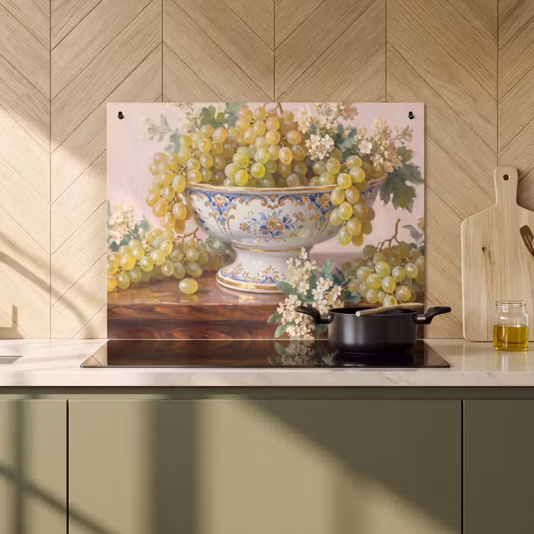 Inductie beschermer en spatscherm (2in1) - Fruit - Stilleven - Klassiek — 2