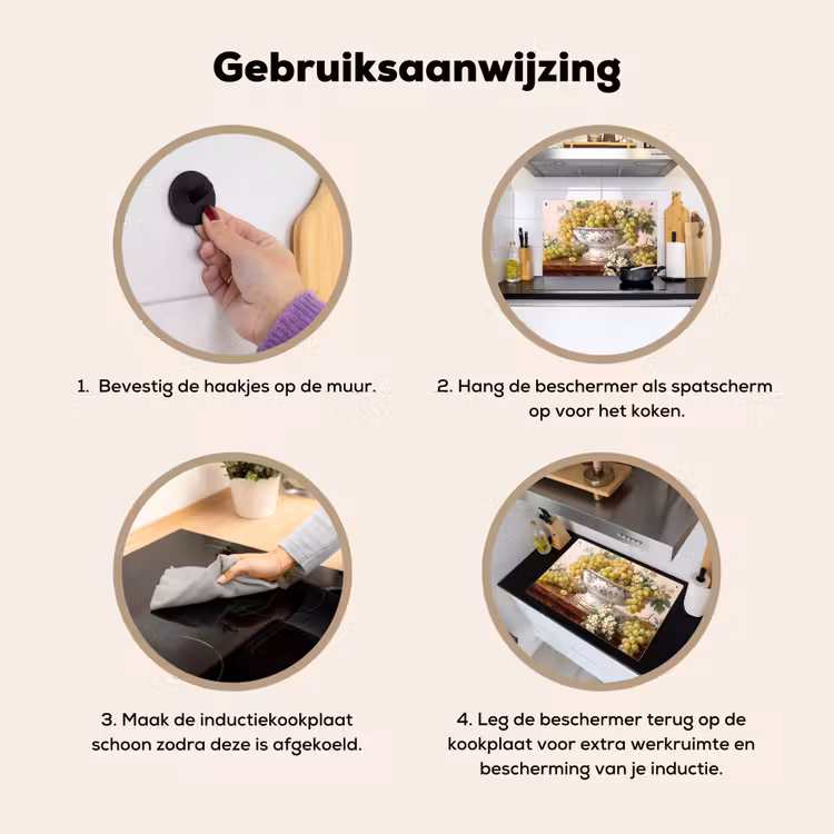 Inductie beschermer en spatscherm (2in1) - Fruit - Stilleven - Klassiek — 6