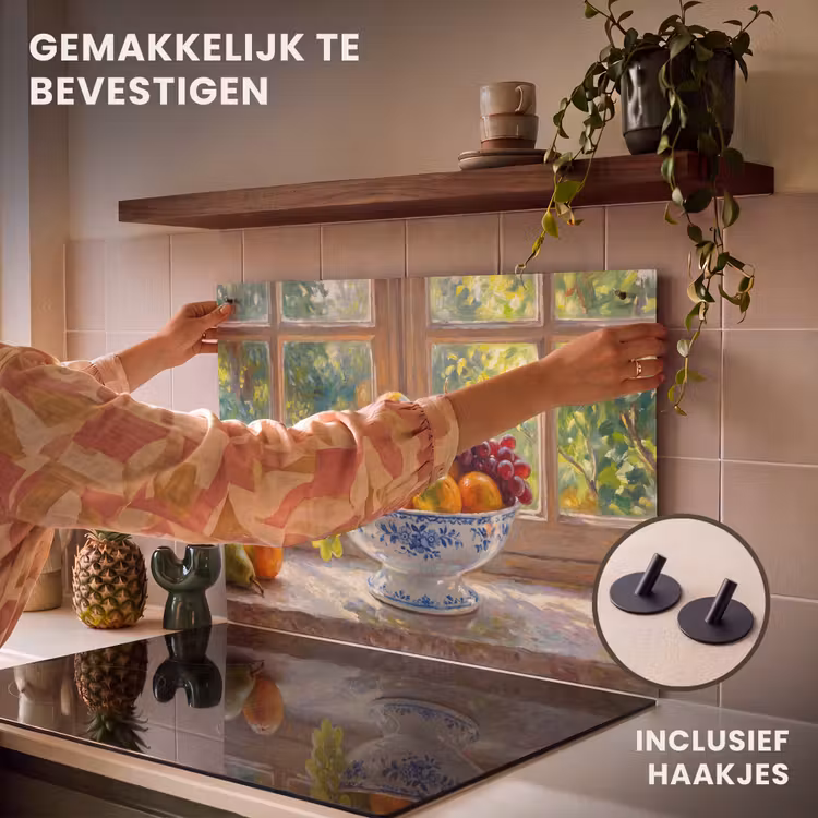 Inductie beschermer en spatscherm (2in1) - Fruit - Vensterbank - Natuur — 7