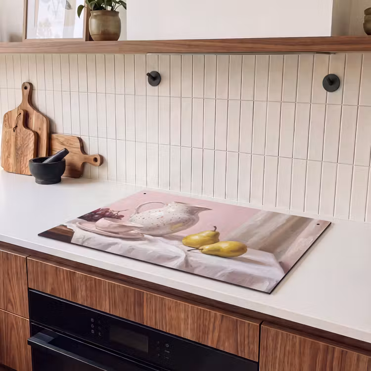 Inductie beschermer en spatscherm (2in1) - Stilleven - Fruit - Roze — 3