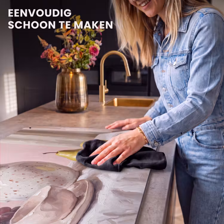 Inductie beschermer en spatscherm (2in1) - Stilleven - Fruit - Roze — 5