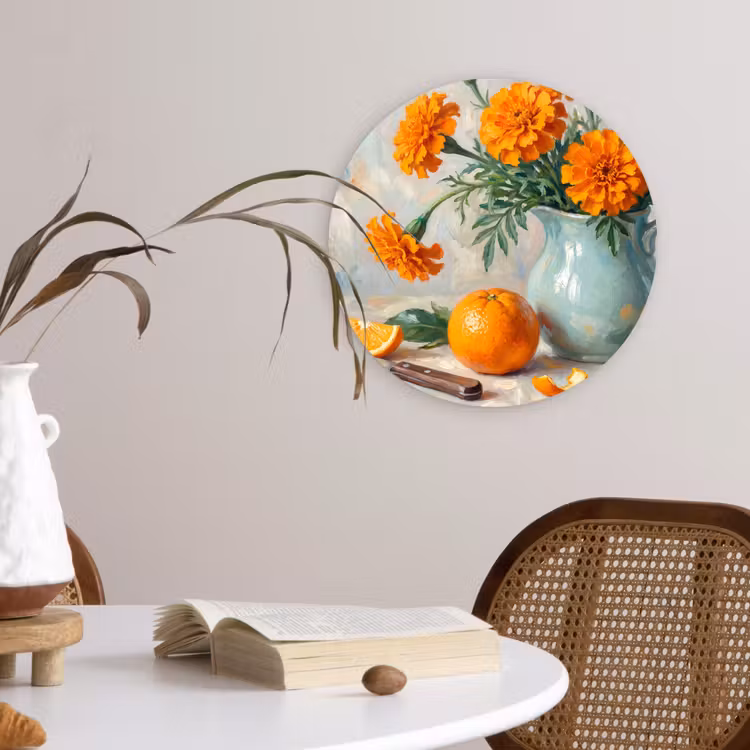 Muurcirkel - Eten - Oranje - Kunst — 4